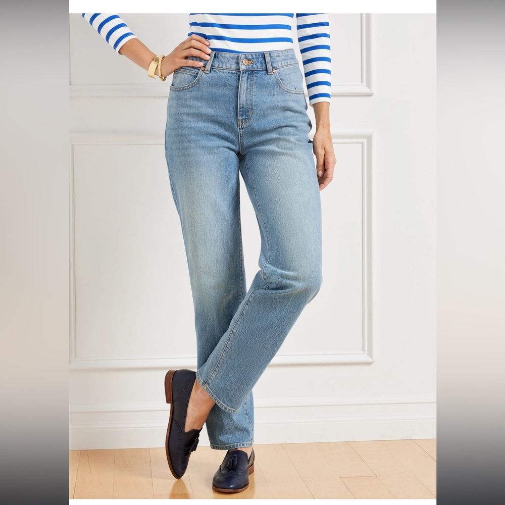 NWOT TALBOTS HIGH WAIST RELAXED JEANS - CALYPSO WASH